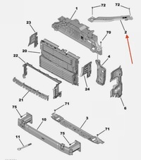 фото thumb №4, Кронштейн панель фары поперечина направляющая toyota proace city berlingo rifter combo 18- pr
