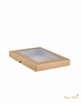 Pudełko z okienkiem na kartkę A5 kraft - Rzeczy z papieru