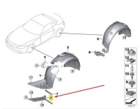 Купить Bmw z4 e89 передняя левая защита подкрылок передняя нижняя 51717199459, фото thumb
