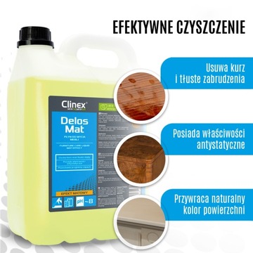 Clinex DELOS MAT Жидкость для чистки мебели, матовая 1л x6