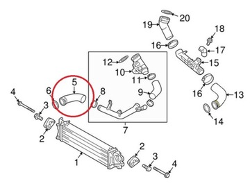 ВОЗДУШНАЯ ТРУБКА ИНТЕРКУЛЕРА VOLVO S60 S90 V60 V90 XC60 XC90 2.0 DIESEL