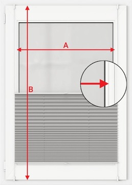 Неинвазивная штора-плиссе PLISA LUX 117x230 см