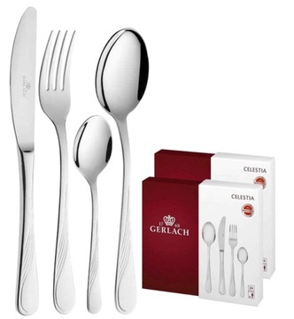 CELESTIA GERLACH СТОЛОВЫЕ ПРИБОРЫ, 48 КОРОБОК, 12 ПЕРСОН, БЛЕСК