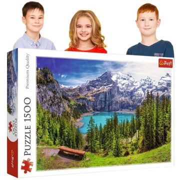TREFL Puzzle 1500 ELEMENTÓW Jezioro Oeschinen UWIELBIANA MARKA ŁADNE PUZLE