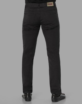 Czarne Spodnie Jeansowe Męskie Texasy Dżinsy SUPER BLACK JEANS 8539 W34 L32