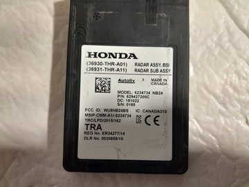 фото thumb №5, Honda odyssey v 18- датчик ремня движения радар 36930-thr-a01 36931-thr-a11