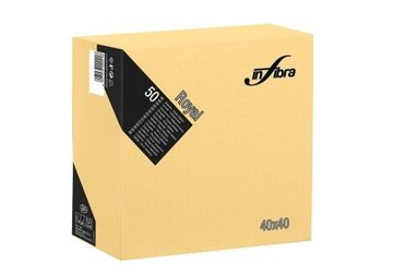 Салфетки INFIBRA ROYAL COLLECTION, 4 слоя, 40х40 см, тиснение, ЭКРУ a'50