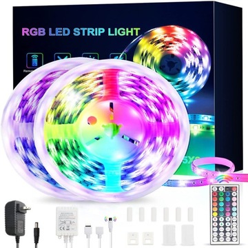 Набор светодиодных лампочек RGB 5050 BLUETOOTH длиной 20 м.