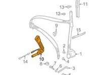 фото thumb №9, Bmw 6 e64 передняя левая пряжка поперечина с натяжитель 72119119551оригинальная