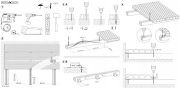 Террасная доска Bergdeck ДПК 2,4 м x 0,15 м Черный