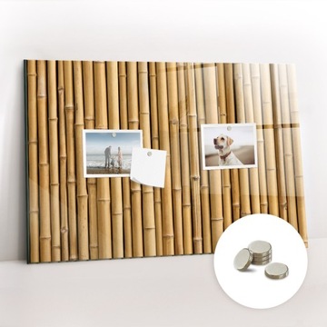 Foto tablica magnetyczna suchościeralna z nadrukiem 60x40 cm Bambusowe kije