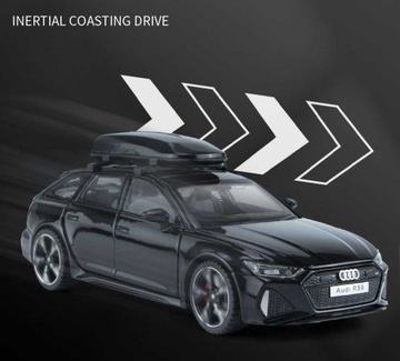 Модель Audi RS6 C8 1:32, открывающиеся двери, светодиодный звук