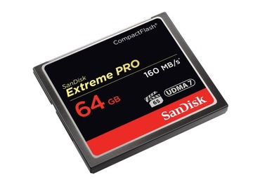 Карта памяти SanDisk Extreme PRO CF 64 ГБ, 160 МБ/с