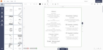 Меню свадебного стола Карта-меню DL Позолоченная