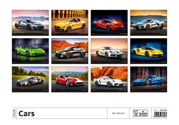 Большой календарь CARS 2024, идеален в ПОДАРОК.