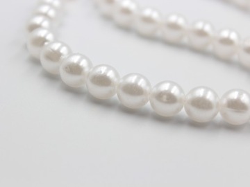 Ожерелье-цепочка знаменитостей PEARLS из белого бисера