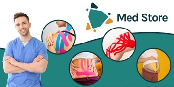 Taśma do kinesiotapingu tejpy CURETAPE CLASSIC do CIAŁA i TWARZY RÓŻOWA