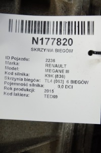 фото thumb №3, Коробка передач передач tl4 renault megane iii lift