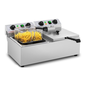 Электрическая фритюрница ТАЙМЕР 230 В 2 x 3200 Вт 2 x 10
