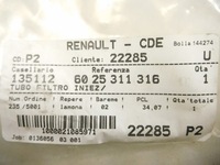 фото thumb №7, Шланг топливный с помпа clio trafic 6025311316