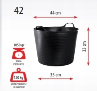 КОНТЕЙНЕР FLEXI BUCKET, ГИБКАЯ КОРЗИНА 42 Л, БЕЛЫЙ