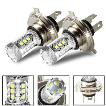 CREE LED H4 HB2 Лампа Лампа 8000лм 6500К 2шт