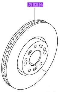 фото thumb №1, Диск тормозная перед kia оригинальный номер s51712a6000e