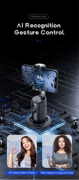 Автоматическое отслеживание, умная съемка, робот-оператор, держатель для телефона на 360 градусов, съемка с искусственным интеллектом