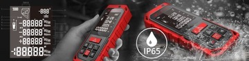 ЛАЗЕРНЫЙ ДАЛЬНОМЕР ЦИФРОВОЙ ДАЛЬНОМЕР 60 МЕТРОВ Водонепроницаемый IP65 ЖК-дисплей