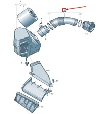 фото thumb №1, Audi a6 c8 двигун air впуск шланг 06l129616f