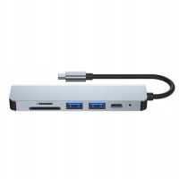 Адаптер HUB USB-A, Type-C, USB-C, HDMI, Micro SD / TF