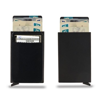 Смарт-кошелек DIENQI Rfid, металлический тонкий держатель для карт, тонкий Sl
