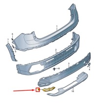 фото thumb №1, Vw taigo cs rear правый бампер trim 2g78078342zz