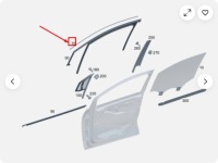 фото thumb №1, Mercedes eqe x294 w294 молдинг дверь правый перед nowa