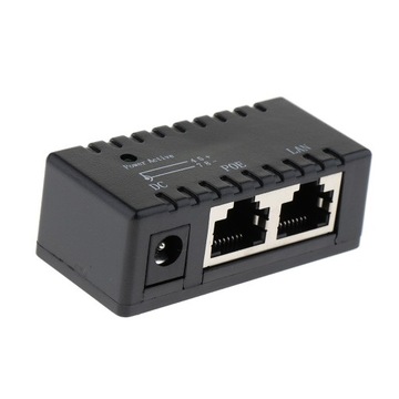 Инжекторный разветвитель POE через адаптер Ethernet, черный