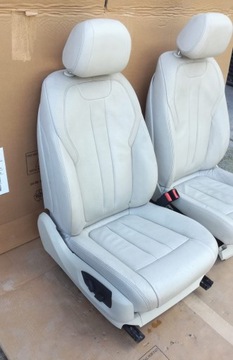 фото thumb №9, Bmw x5 f15 сидіння диван обшивки перед зад комплект 7 осіб isofix світлий krem