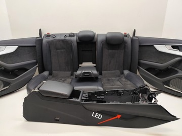 фото thumb №12, Audi a4 b9 sedan сидіння диван обшивки тунель шкіра алькантара