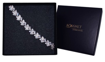 Свадебный браслет с листьями из кристаллов SWAROVSKI
