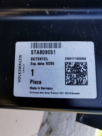 фото thumb №10, Vw touran iii 5ta 16- обшивка передні ліві стійка a b поріг новий 5ta809051