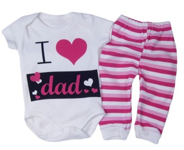 Хлопковый КОМПЛЕКТ Боди + брюки I LOVE DAD * 62