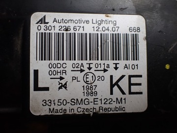 фото thumb №14, Лампа лівий перед honda civic viii 2007r 2.2 i-ctdi 33150-smg-e122-m1 8901