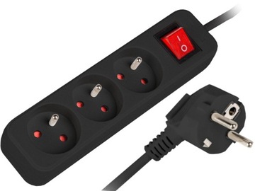 Удлинитель, удлинитель 3 м, 3 розетки PL 230.
