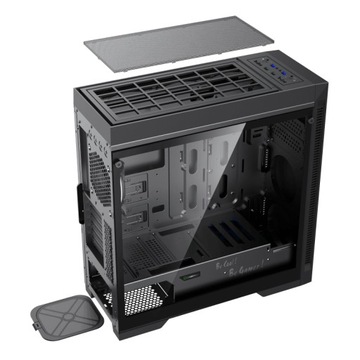 TOWER ATX MIDI USB 3.0 ПК КОРПУС ДЛЯ КОМПЬЮТЕРА ЧЕРНЫЙ ЧЕРНЫЙ ИГРОВОЕ СТЕКЛО