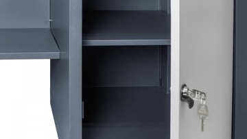 Массивный инструментальный стол для слесарного гаража PROFI 41 3SML/D