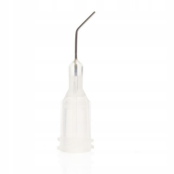 IGŁA NEEDLE DOZOWNICZA ZAGIĘTA DO FLUXU KLEJ 27G 0,21MM KOŃCÓWKA STRZYKAWKA