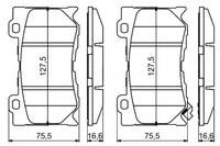 фото thumb №1, Bosch гальмівні колодки гальмівні infiniti fx 37 awd