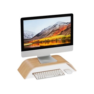 RELAXDAYS BAMBOO ЭРГОНОМИЧНАЯ ПОДСТАВКА ПОЛКА ПОДСТАВКА ДЛЯ МОНИТОРА