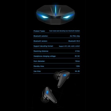 Беспроводные наушники Bluetooth, спортивная игровая гарнитура с мини-микрофоном-вкладышем