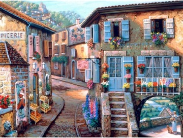Cross -Stitch Landscape France Mulina Print 50x40