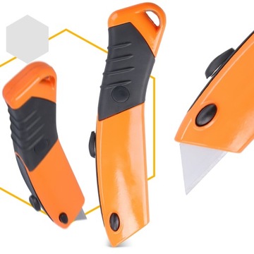 Nożyk Nóż Tapet 19 mm OSTRZE TRAPEZOWE Metalowy Ręczny Cięcia Tektury Kabli